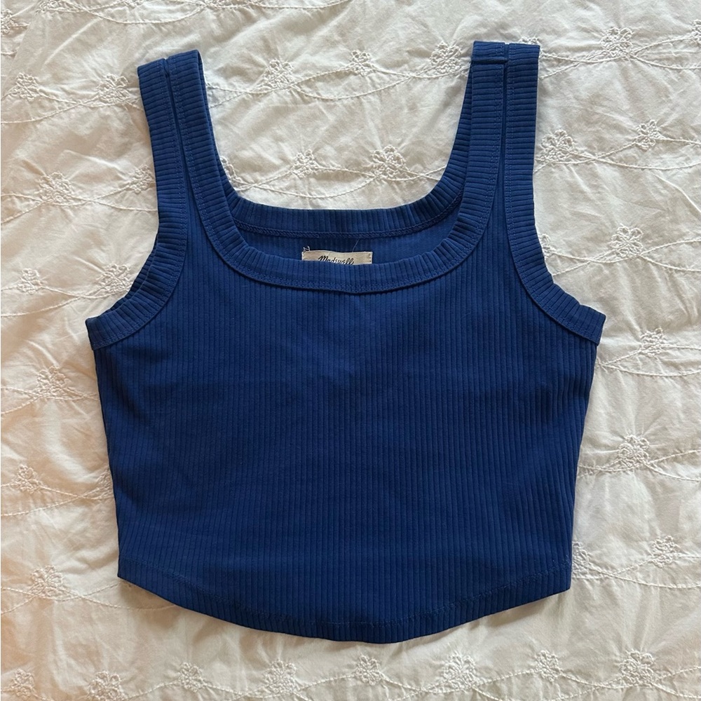 Madewell Blue Ribbed Tank top